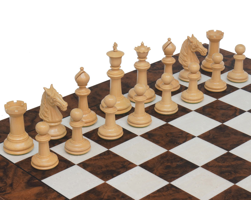 Klassisches Staunton Ebenholz & dunkler Nussbaum Bath Series Grand Chess Set
