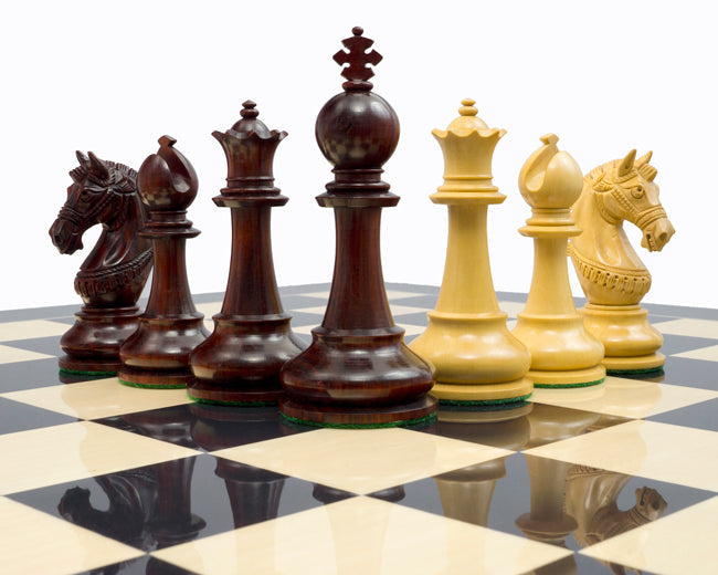 Das Valletta Palisander & Gloss Black Luxus-Schach-Set