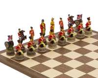 Die Schlacht von Waterloo – handbemaltes thematisches Schachset von Italfama