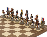 Die Schlacht von Waterloo – handbemaltes thematisches Schachset von Italfama