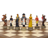 Die Schlacht von Waterloo – handbemaltes thematisches Schachset von Italfama