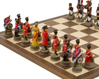 Die Schlacht von Waterloo – handbemaltes thematisches Schachset von Italfama