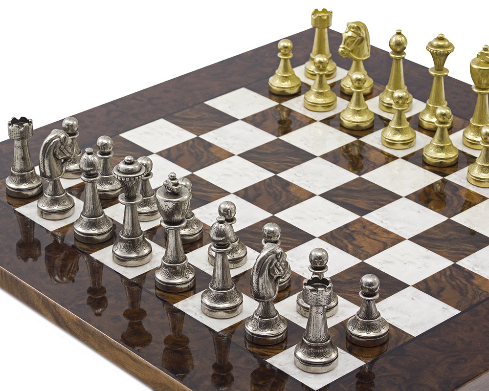 Das Finnesburg und Nussbaum dunkel Luxus Schachspiel