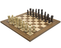 Das Berkeley Chess Victorian Russet- und Walnut-Schachset