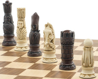 Das Berkeley Chess Victorian Russet- und Walnut-Schachset