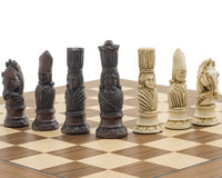 Das Berkeley Chess Victorian Russet- und Walnut-Schachset