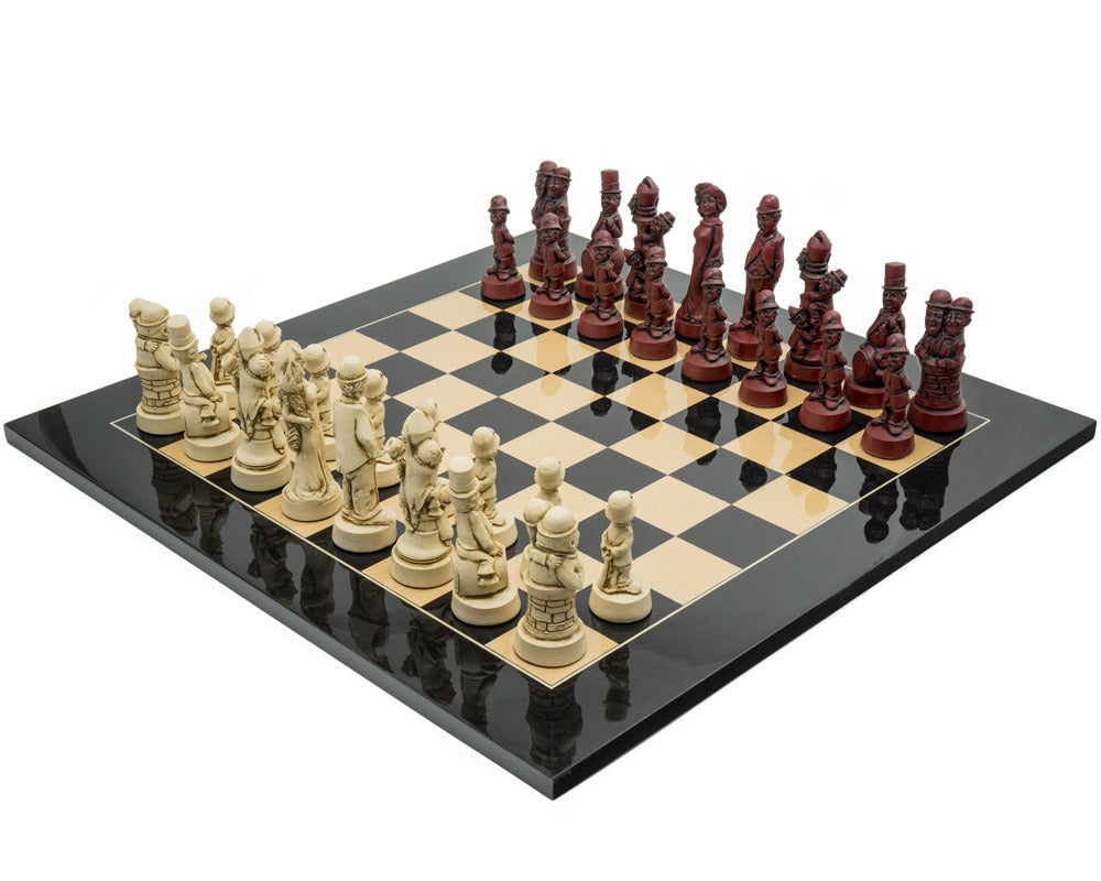 Das Berkeley Chess Movie Stars Black Cardinal Grand-Schachset