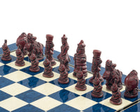 Berkeley Chess Alice im Wunderland Schachset in kardinalblau