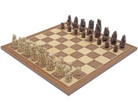 Berkeley Chess – Mittelalterliches Schachset in Rostbraun und Walnuss