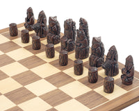 Berkeley Chess – Mittelalterliches Schachset in Rostbraun und Walnuss