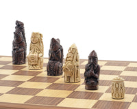 Berkeley Chess – Mittelalterliches Schachset in Rostbraun und Walnuss