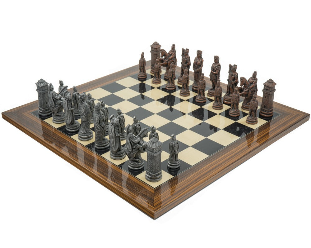 Berkeley Chess Roman Metal & Palisander-Schachset