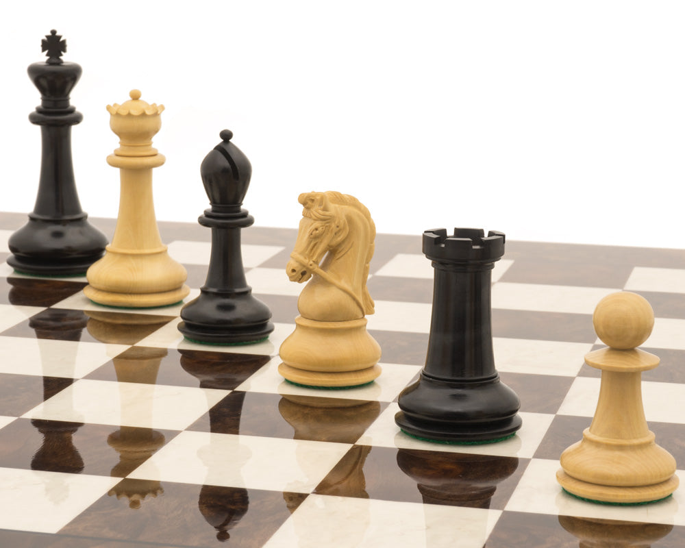 Das Monarch Ebenholz und Walnuss Grand Luxus Schachspiel Set