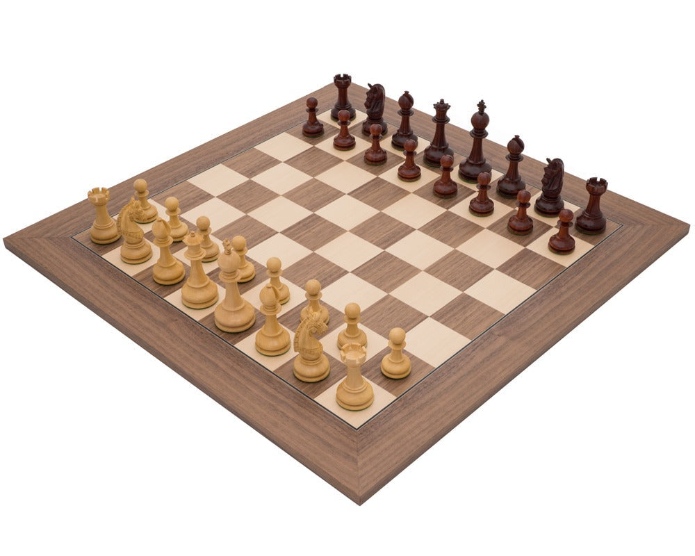 La Valletta Luxus-Schachspiel aus Nussbaum und Rotholz