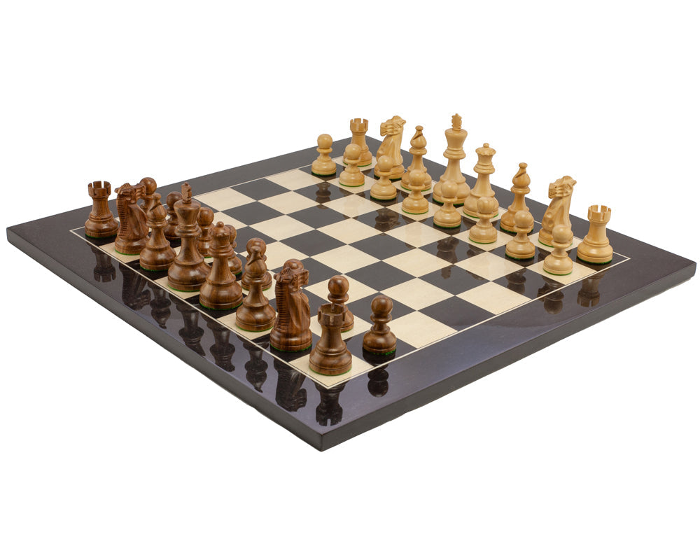 Amerikanisches Staunton Sheesham und Schwarzes Schachspiel