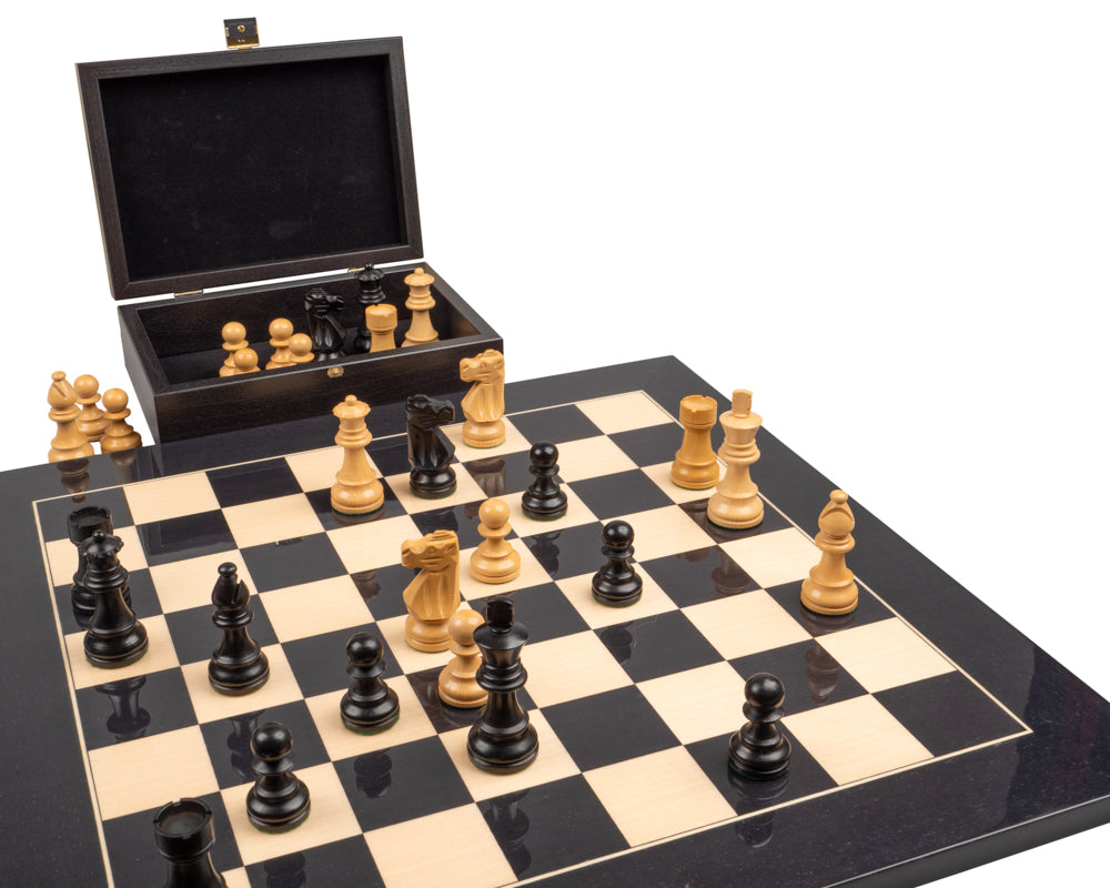 Der Französische Ritter Luxus-Schach-Set Schwarz