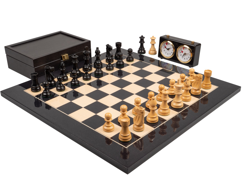 Der Französische Ritter Luxus-Schach-Set Schwarz