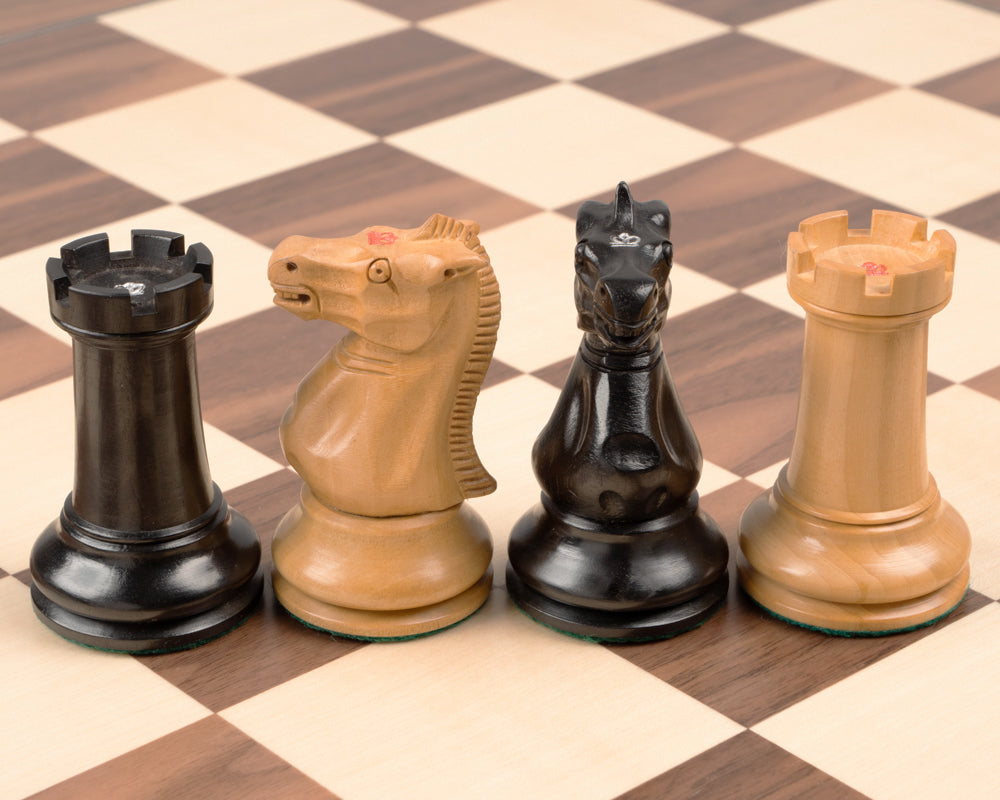 Die 1869 Reproduktion Staunton Ebenholz und Nussbaum Grand Luxury Chess Set