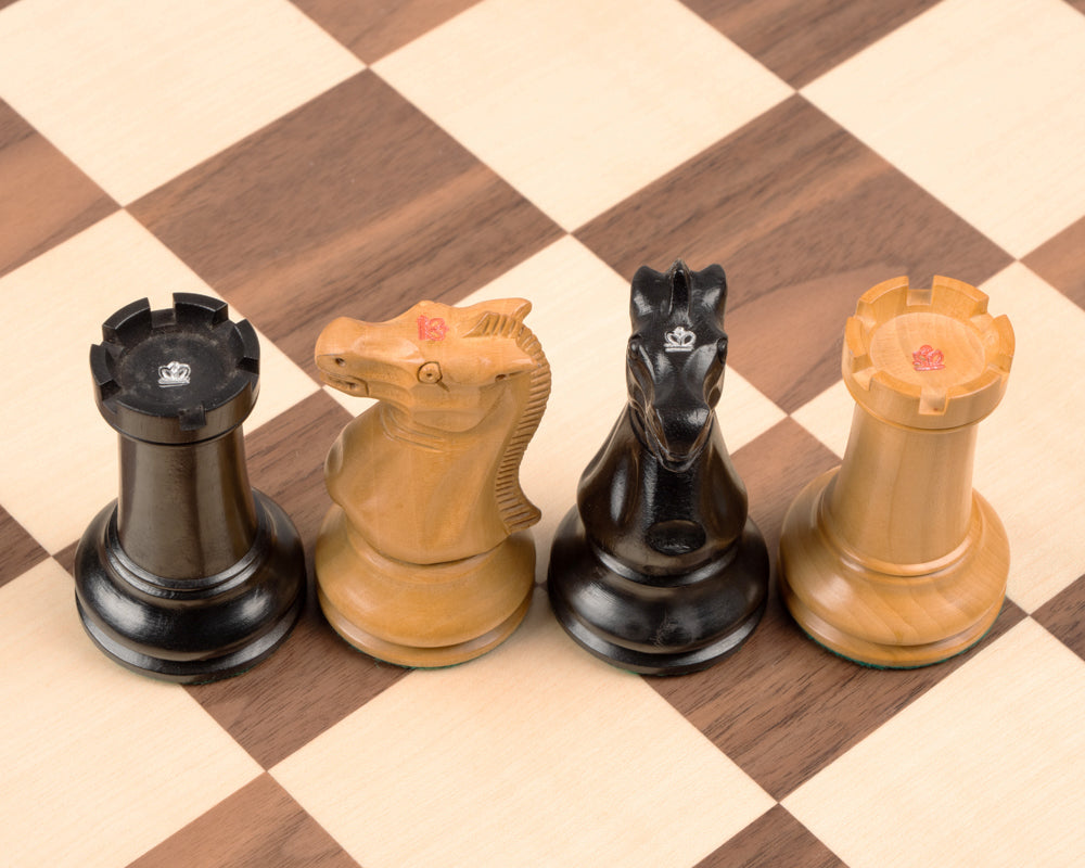 Die 1869 Reproduktion Staunton Ebenholz und Nussbaum Grand Luxury Chess Set