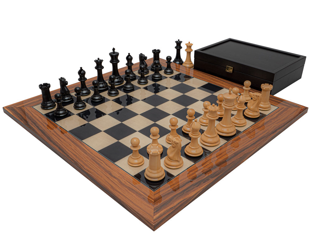 Die 1849 Reproduktion Staunton Ebenholz und Palisander Luxus-Schach-Set