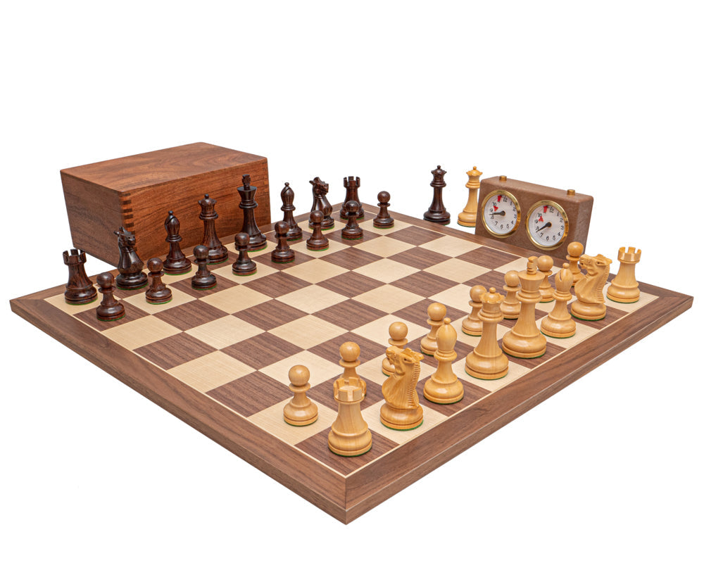 Rosenholz und Nussbaum Deluxe Staunton Schachspiel
