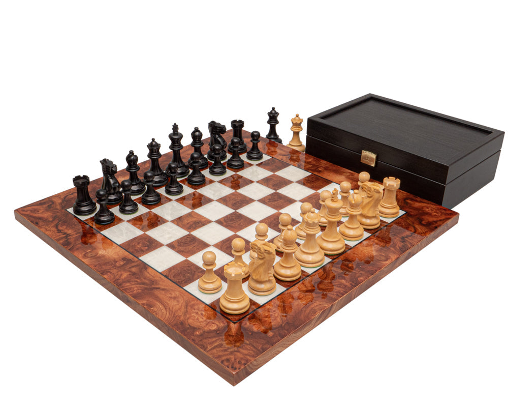Das Highgrove Briarwood und Schwarz Luxus-Schach-Set
