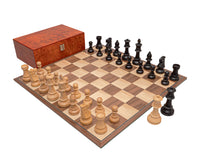 Conquest Klapp-Schachset in Walnuss und Schwarz