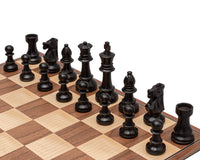 Conquest Klapp-Schachset in Walnuss und Schwarz