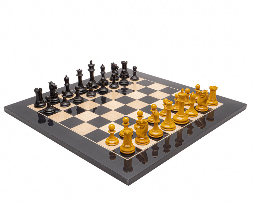 Das Harrwitz Schwarz und Anegre Staunton Schach Set
