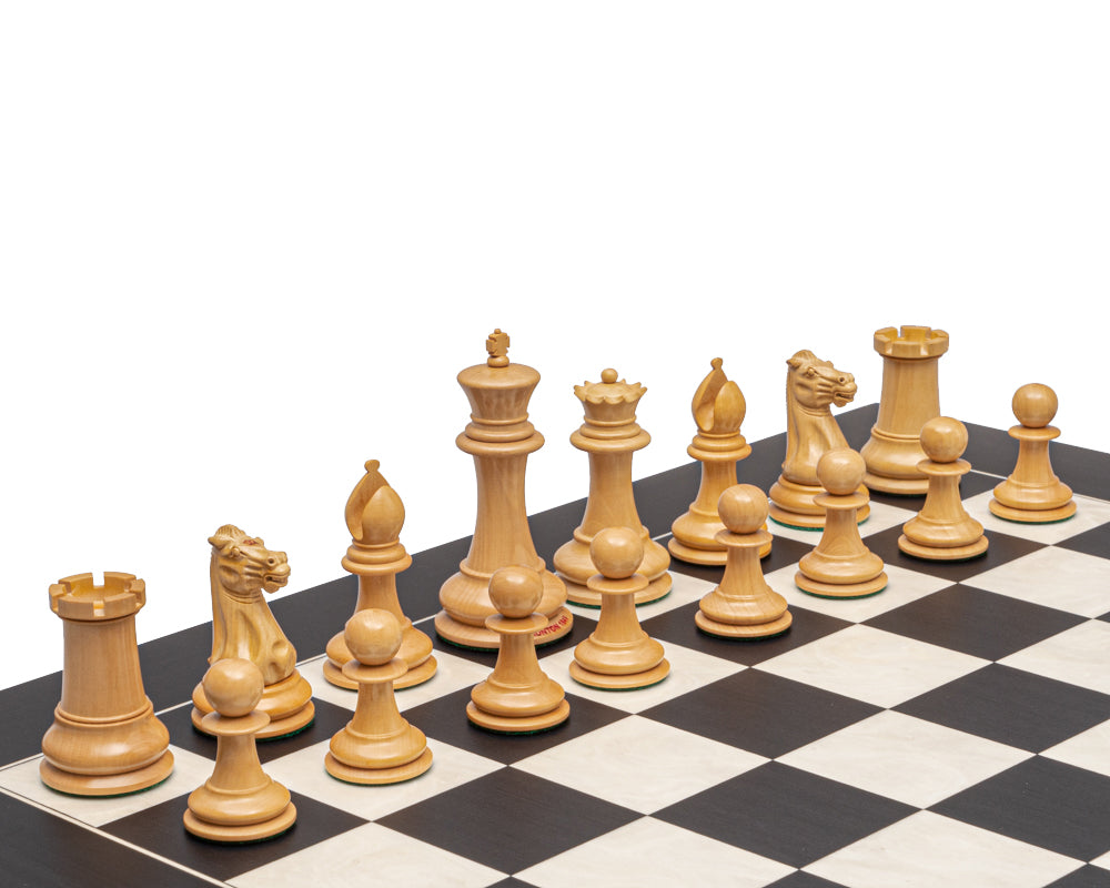 Die 1849 Original Staunton Ebenholz und schwarz Grand Chess Set