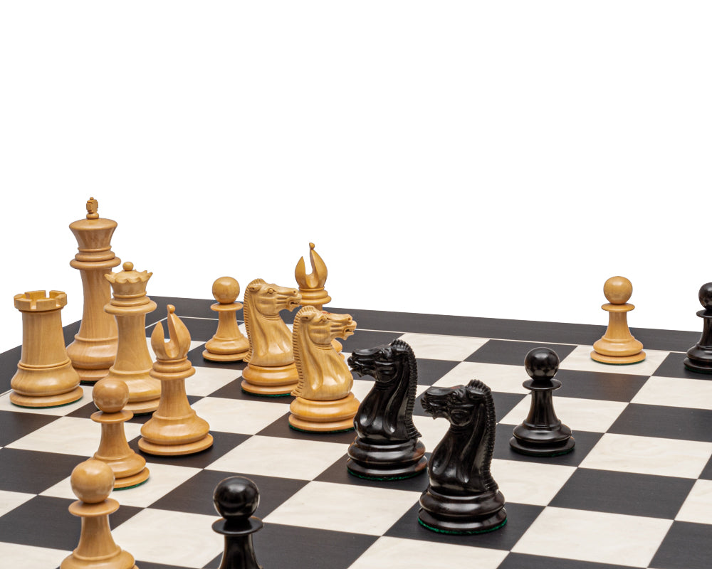 Die 1849 Original Staunton Ebenholz und schwarz Grand Chess Set