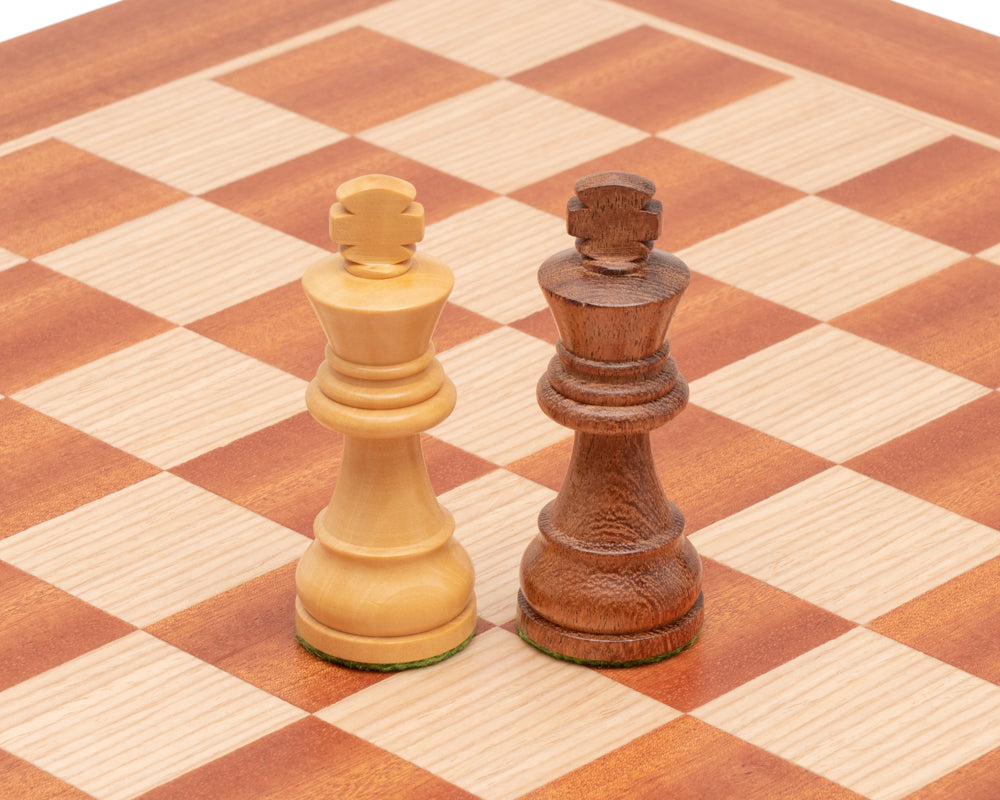 Das Down Head Schachspiel aus Sheesham und Mahagoni