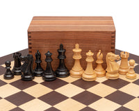 Competition Schwarz/Wenge Staunton-Schachset mit Aufbewahrungskoffer für Schachfiguren