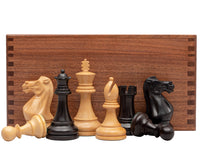 Competition Schwarz/Wenge Staunton-Schachset mit Aufbewahrungskoffer für Schachfiguren