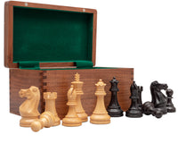 Competition Schwarz/Wenge Staunton-Schachset mit Aufbewahrungskoffer für Schachfiguren