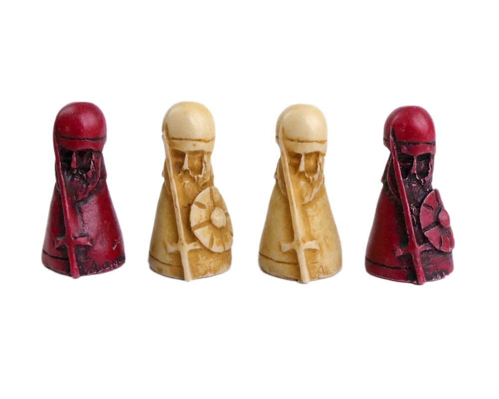 Isle of Lewis Hnefatafl Viking Game Pieces - Cardinal Deluxe Edition