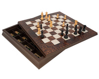 Das Luxus-Schachset Kingsclere aus Ebenholz und Walnuss