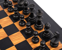 Rechapados Ferrer Schwarzes & Oliven Deluxe Staunton Schachset mit Schachkassette