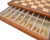 Down Head Schwarz- und Mahagoni-Schachset mit Schrank