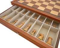 Sovereign Luxus-Schachset aus Ebenholz und Mahagoni mit Schrank