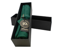 Manopoulos Wildleder-Roll-Up Reise-Backgammon-Set – Grün