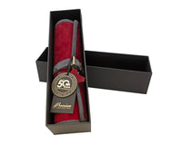 Manopoulos Wildleder-Roll-Up Reise-Backgammon-Set – Bordeaux
