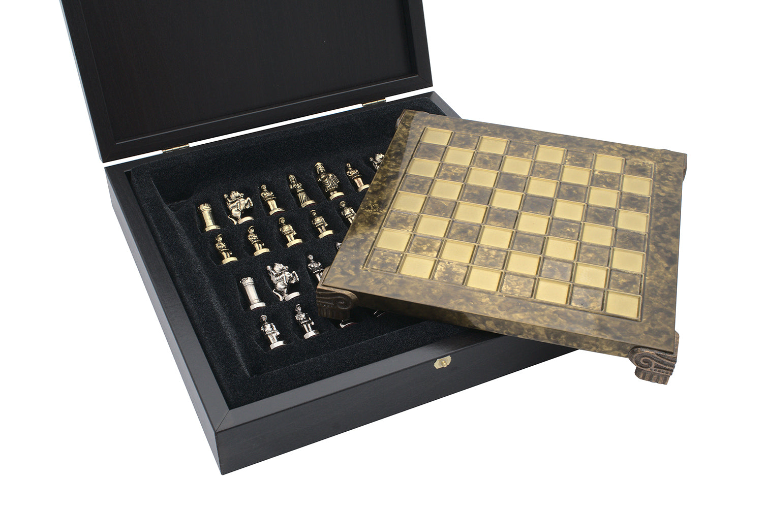 Das Manopoulos Byzantine Empire Schachspiel mit Holzkoffer in Braun - COMPACT
