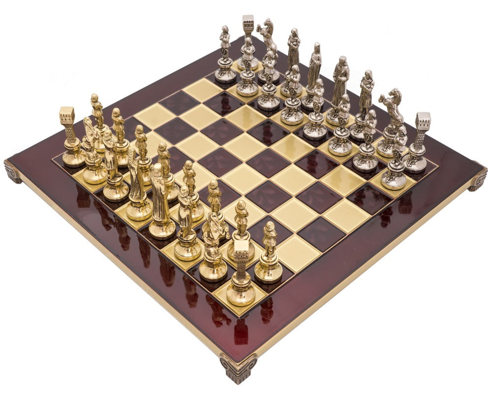 Das Manopoulos Renaissance-Schachspiel mit Holzkoffer - MEDIUM